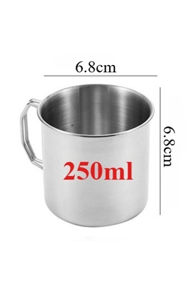 250ml Stainless Steel Camping Cup 250/350/500/700ml Portable Mountaineering Cups With Foldable Handl
