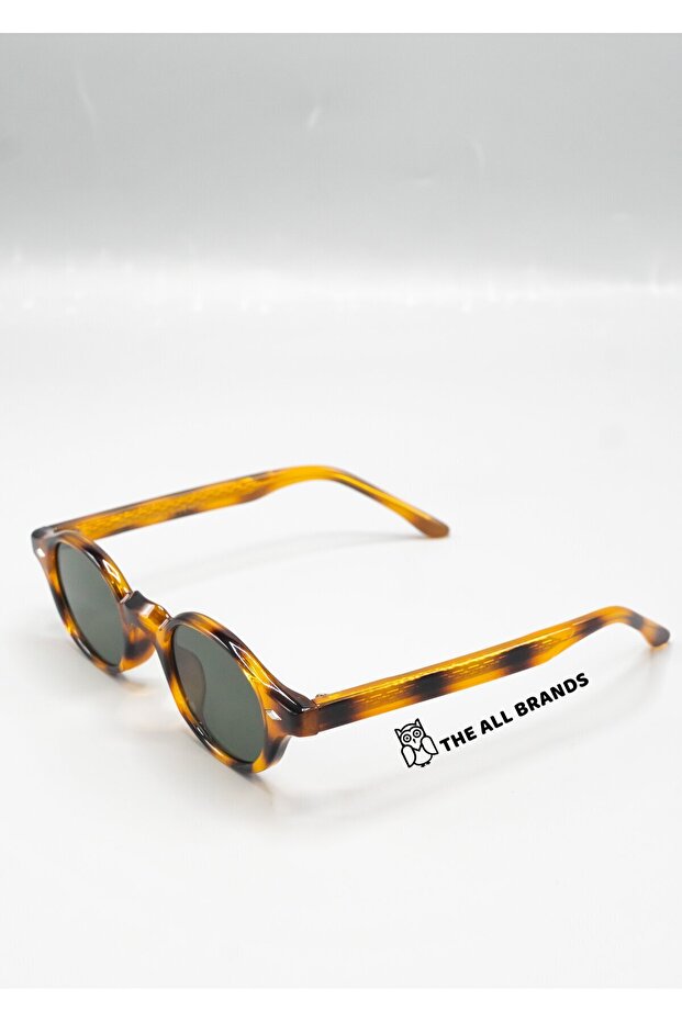 Unisex Round Sunglasses Leopard Pattern Frame Smoked Glass Uv Protection Eden C6