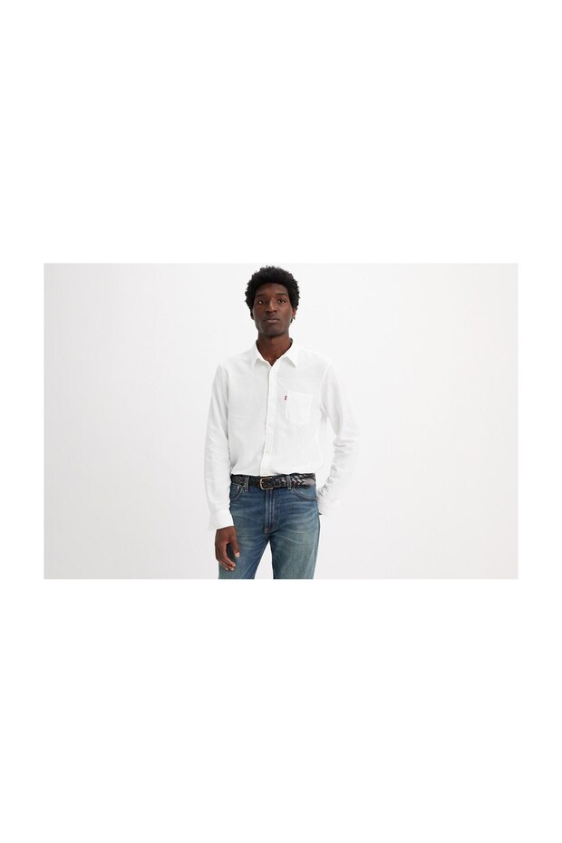 Cotton and Linen Blended Regular Fit Shirt Men's SHIRT 85746