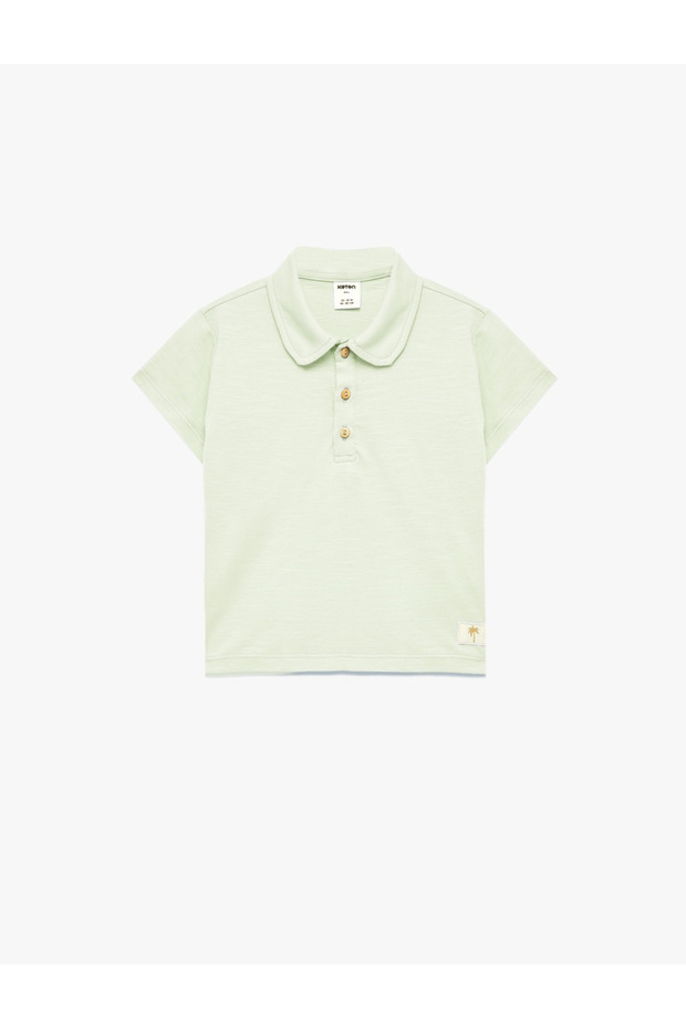 Baby Boy Cotton Buttoned Short Sleeve Polo Collar T-Shirt