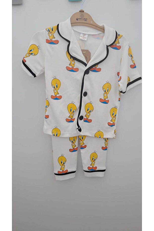 Unisex Kids Tweety Printed Pajama Set