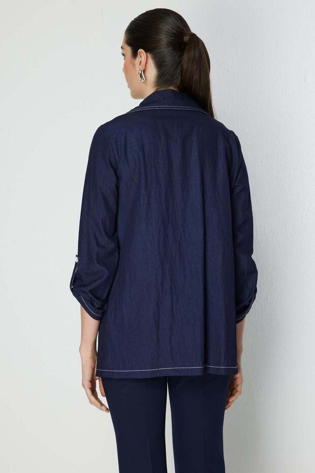 Jacket with Blouse Inside and Side Pockets - 5