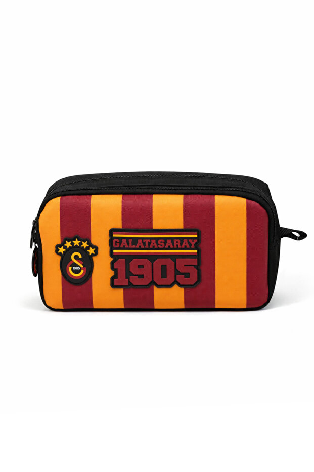 Licensed Patterned Pencil Case - Double Compartment Faux Leather Detailed School Pencil Bag