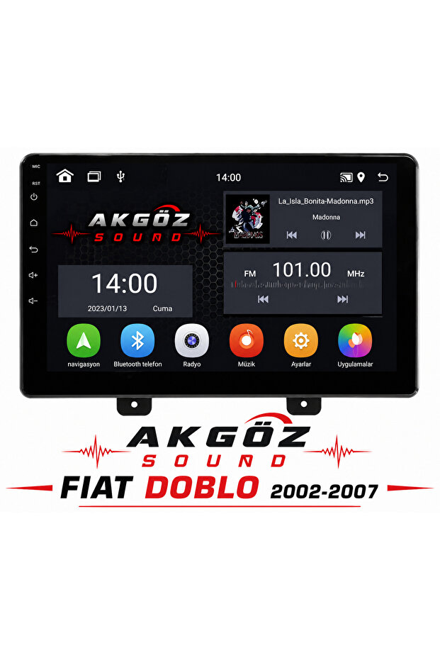 FIAT DOBLO 2002-2007 إطار الوسائط المتعددة 9 بوصة في المقابس