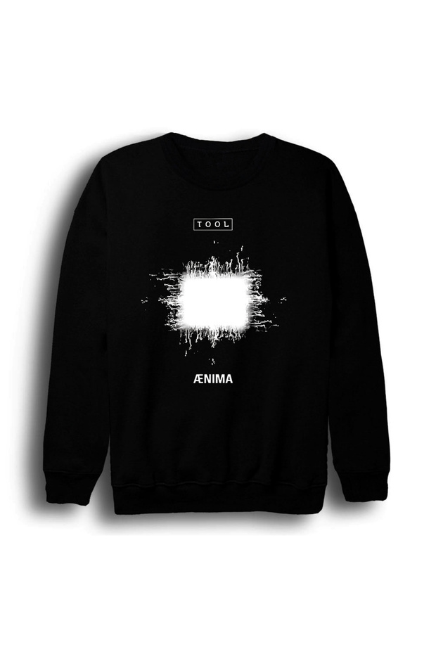 Tool Music Band - Aenima Printed Unisex 100% Cotton Black Crew Neck Sweatshirt