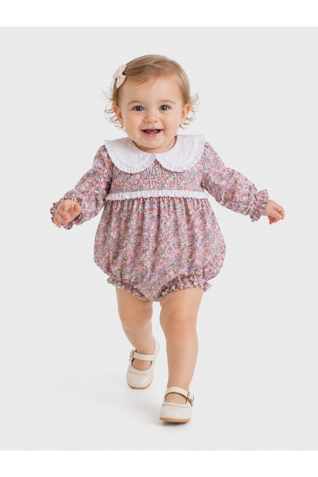 Isis Baby Girl Floral Jumpsuit100% Cotton