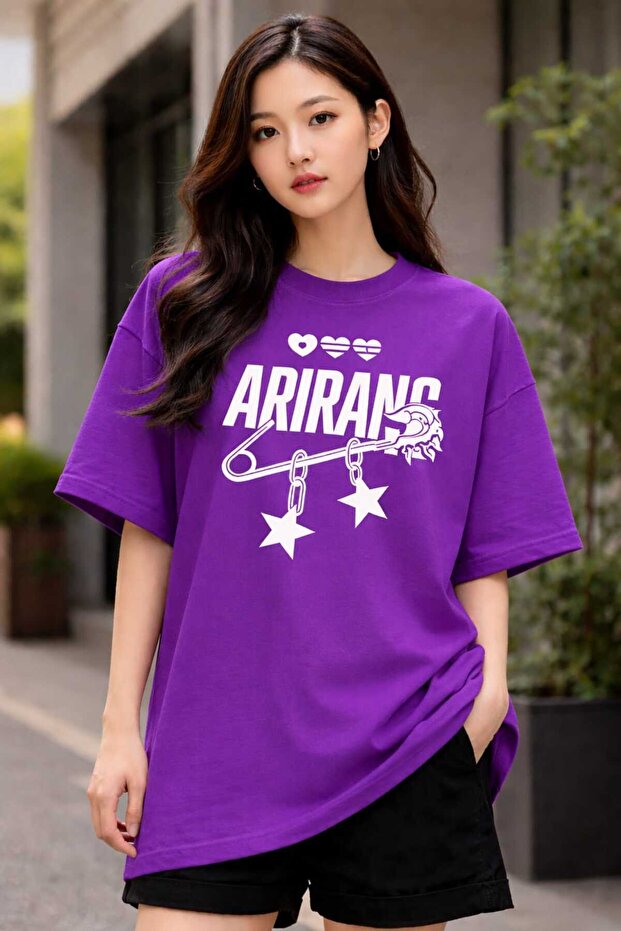 تيشيرت كبير الحجم مطبوع عليه Arirang World Tour BTS