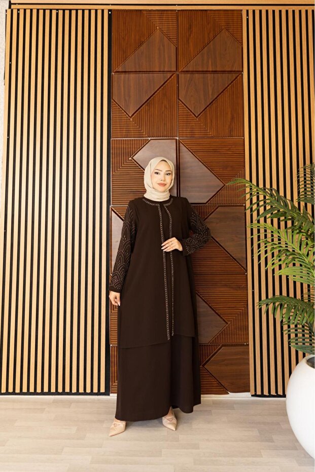 Plus Size Slves Stone Mother's Dress