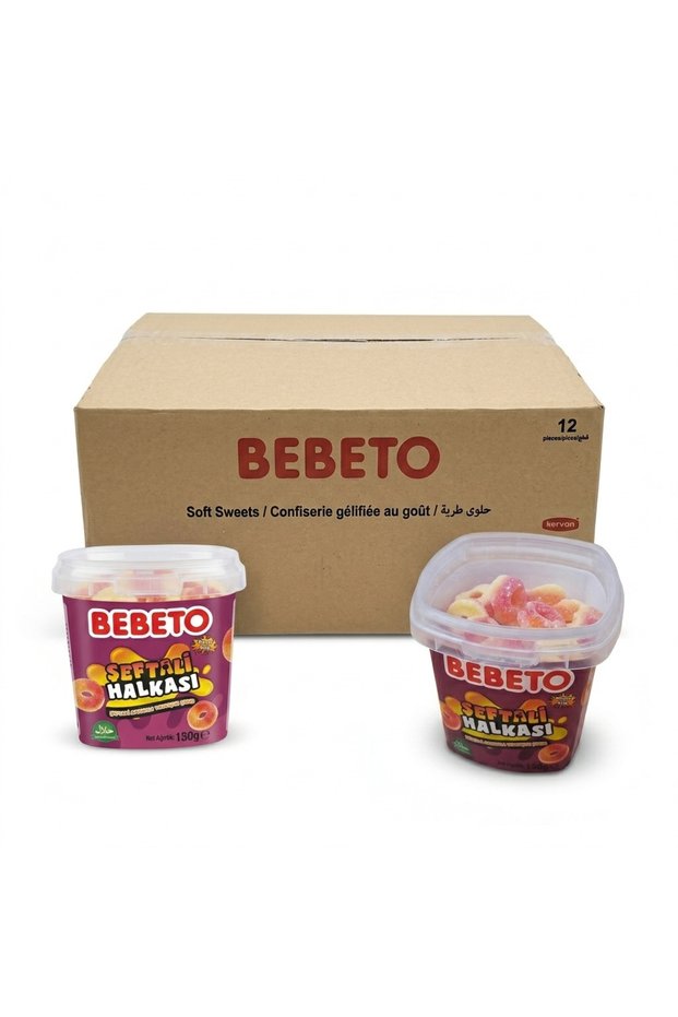 Peach Ring Soft Candy 150 g Bucket 12 Pieces