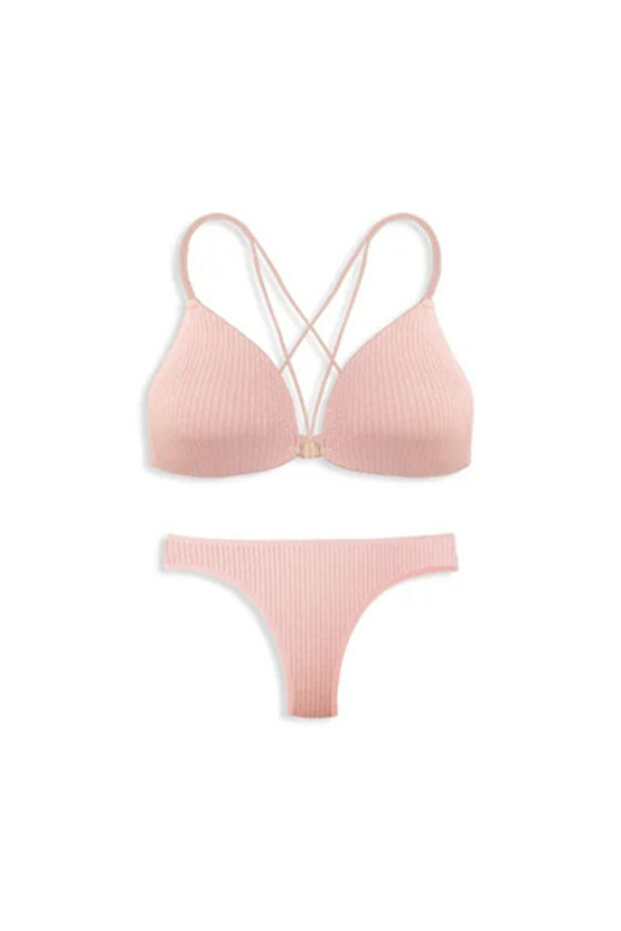 Salmon Color Bra Panty Set