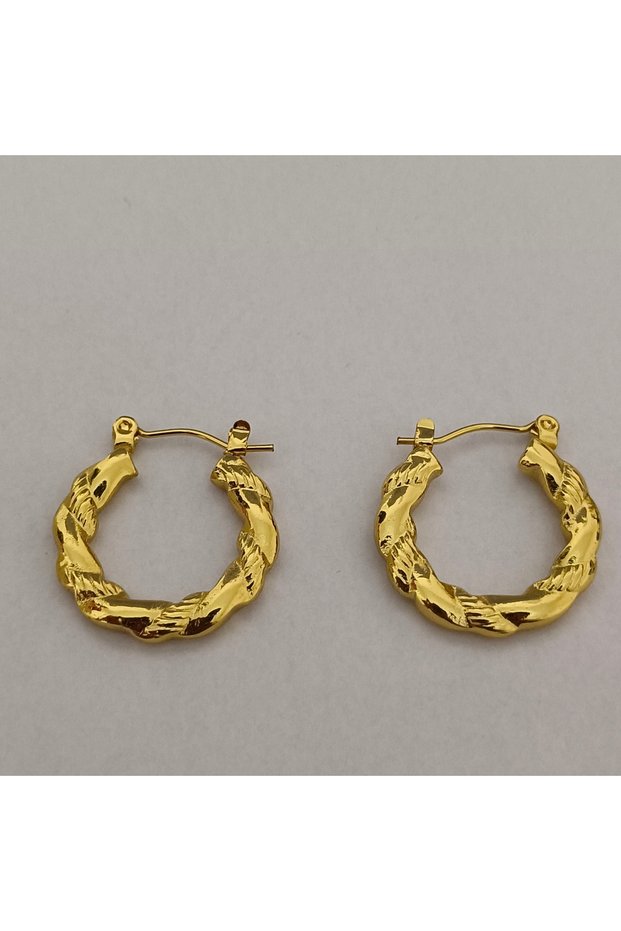 Stainless Steel Antiallergic Gold Color Earrings, Suitable for Daily Use and Combinations