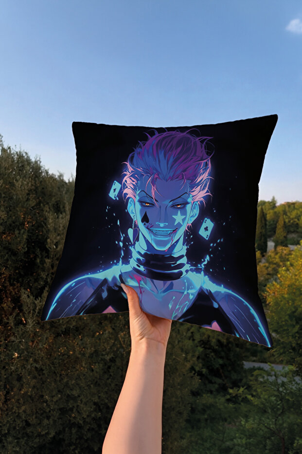 Hunter X Hunter Hisoka Game Anime Themed Throw Pillow Cover – 43X43 Decorative Pillowcase Double Sided