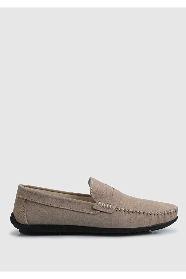 Beige Leather Men's Shoes