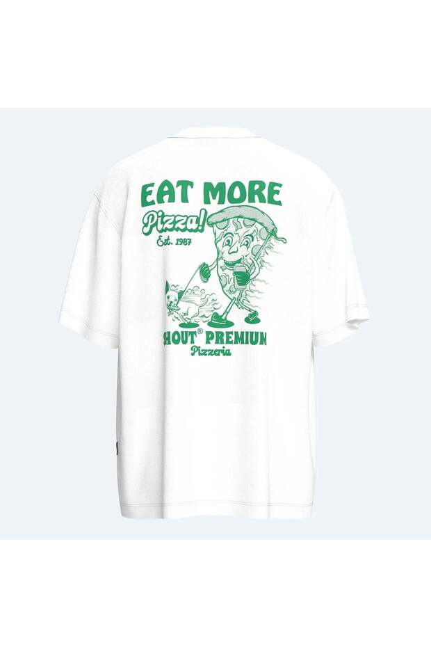 Oversize Eat More Pizza with Chihuahua Unisex T-Shirt