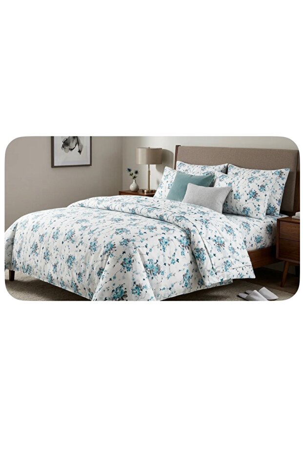 Double Size Elastic Sheet (Own Pattern) Bedding Set - 3