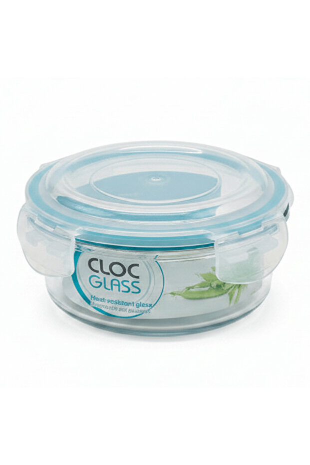 Round Glass Food Storage Container with Strong Airtight Plastic Lid – Durable and Reusable – 620 ml