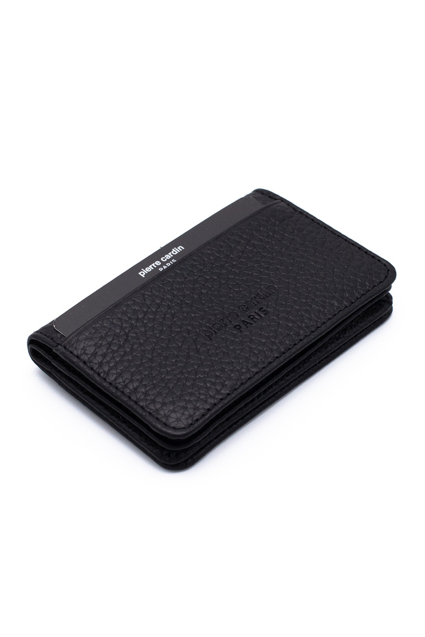 Black Floater Unisex Leather Card Holder 0188P2Z