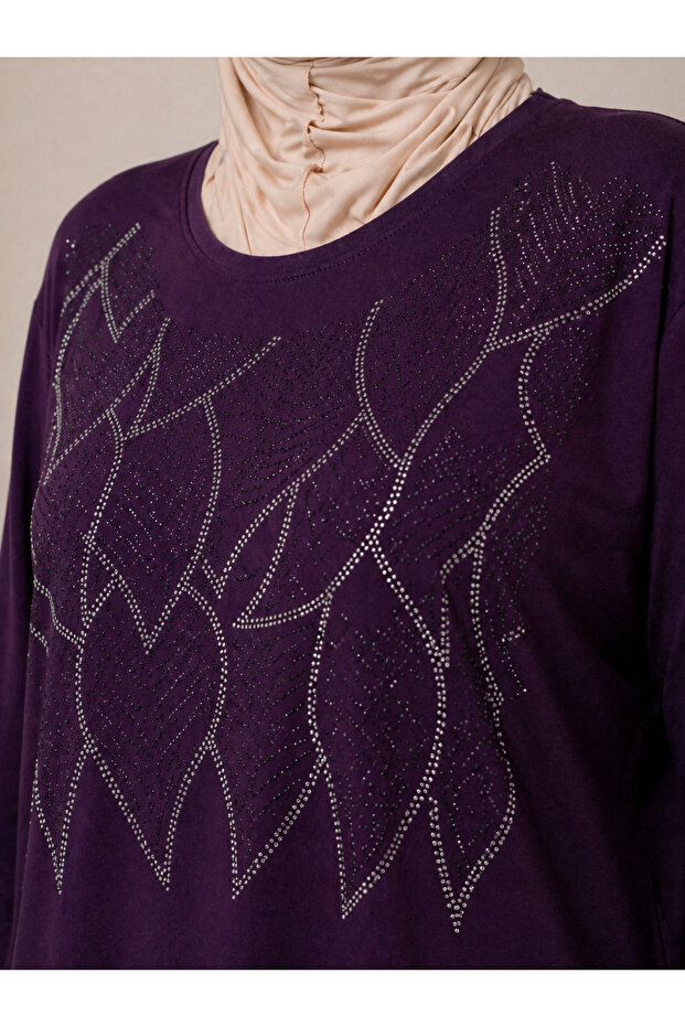 Leaf Stone Embroidered Blouse - 4