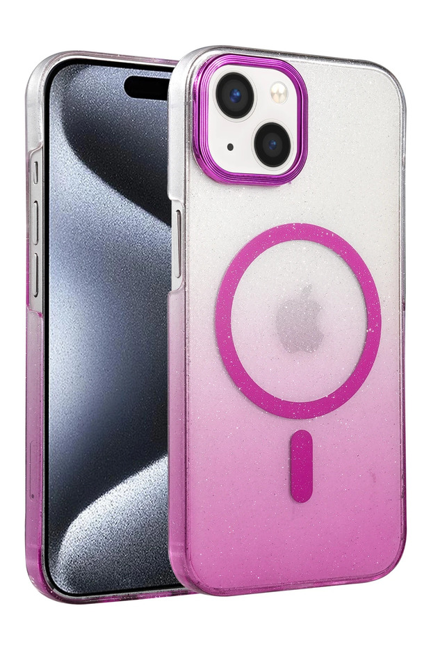 Ilkeshop New iPhone 15 Plus Glossy Magsafe Cover (213221) - Purple