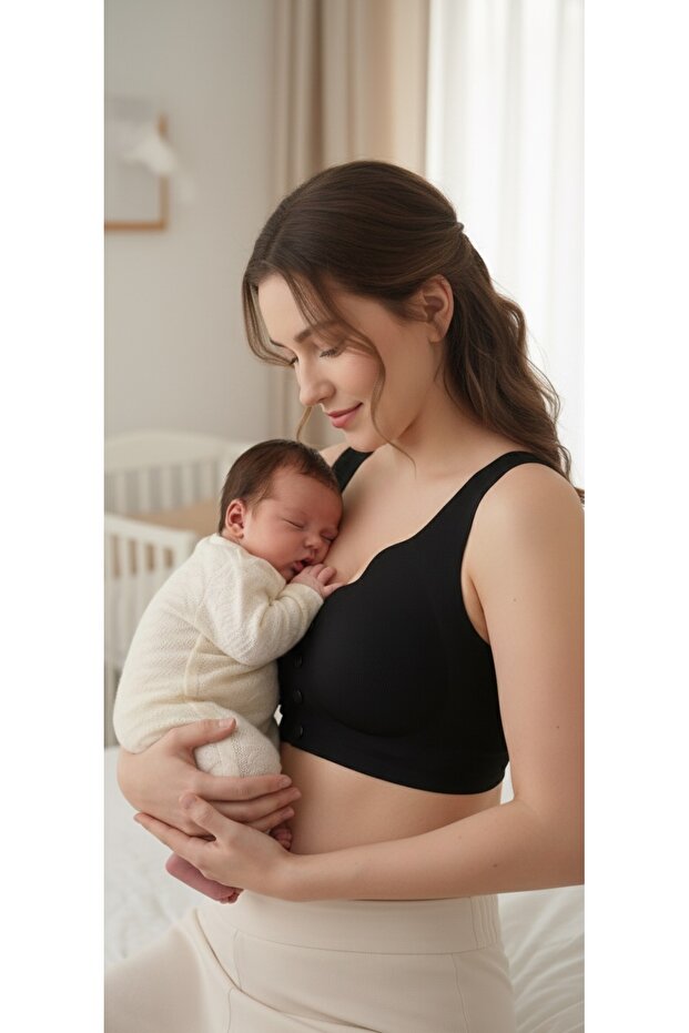 حمالة صدر للرضاعة الطبيعية، مزودة بمشبك أمامي، مقطوعة بالليزر، بدون خياطة، حزام عريض، مريحة، مضادة للبكتيريا، تمنع الترهل، حمالة صدر قابلة للإزالة.