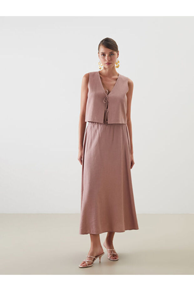 A-Line Skirt with Elastic Waist