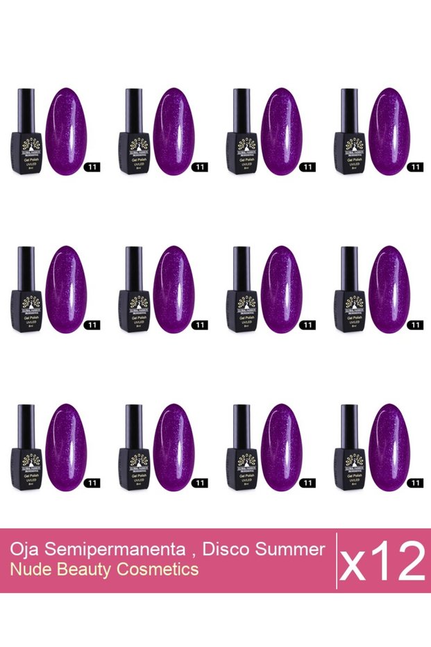 Set 12x Oja Semipermanenta , Disco Summer , 11 , 8 ml