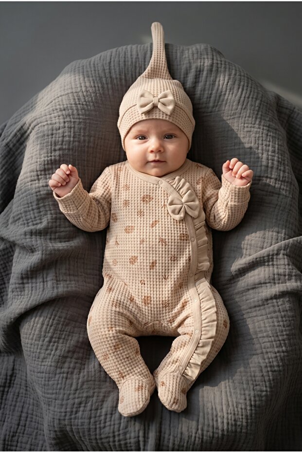 Safari Dreams Premium Edition: 100% Cotton Baby Romper - Breathable Fabric Set with Booties
