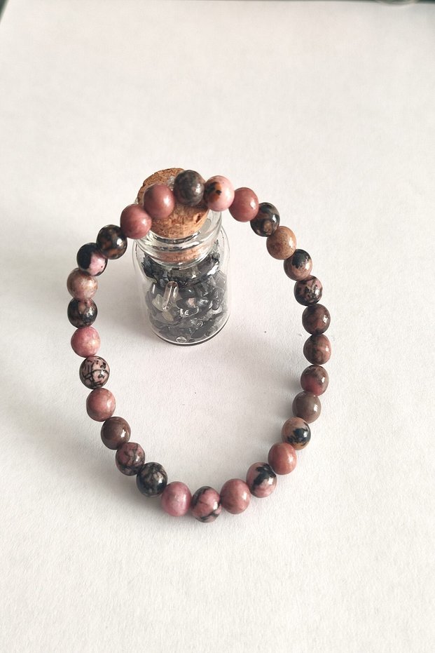 Certified 6 mm Rhodocrosite Natural Stone Bracelet