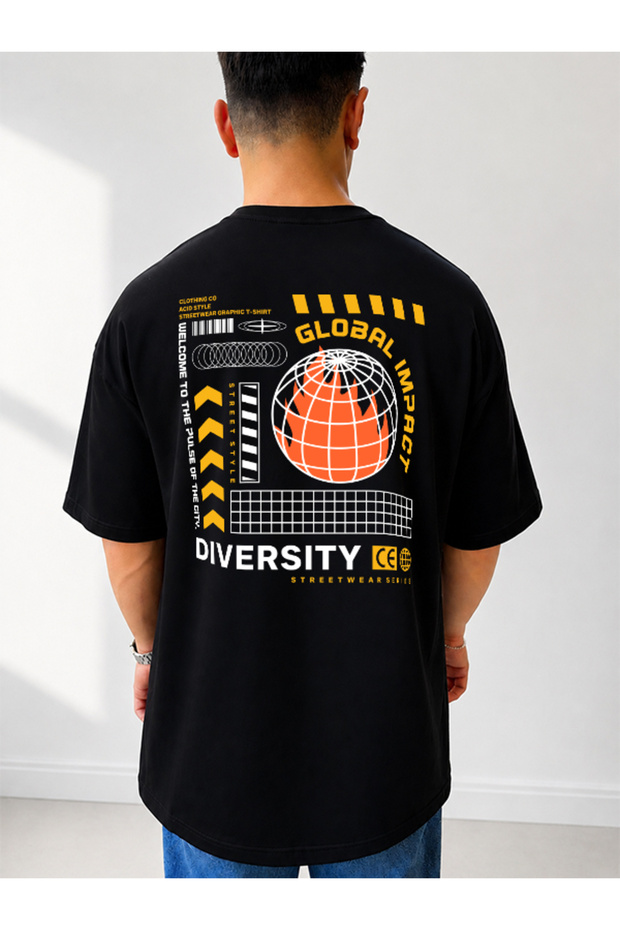 Oversize Back Printed Streetwear Unisex T-Shirt