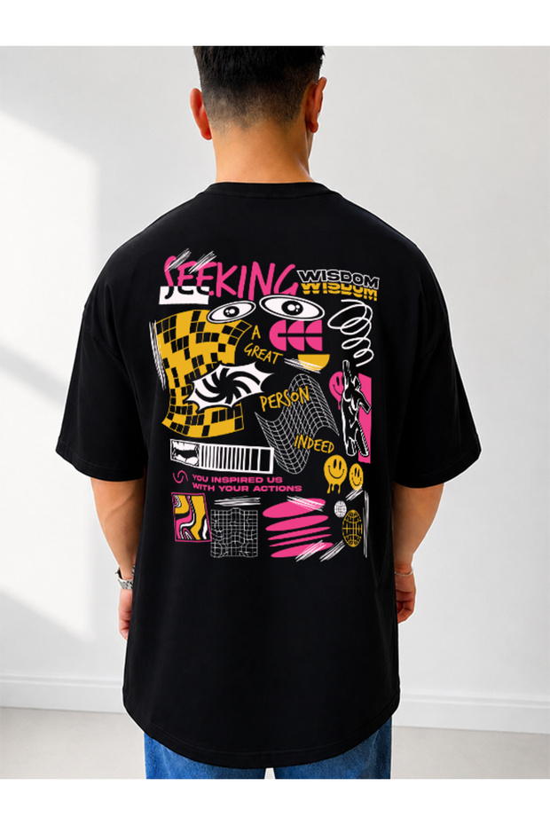 Oversize Back Printed Streetwear Unisex T-Shirt