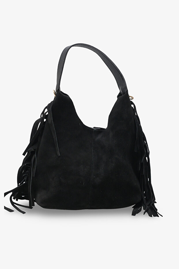 Tinela Women's Daily Bag - Black Suede