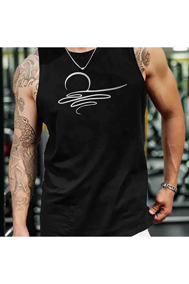 Men's oversized crew neck sleeveless t-shirt - longline