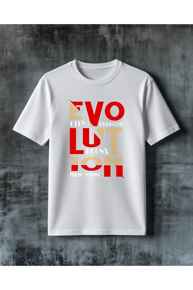 Evolution Red Printed Oversize T-Shirt - 1