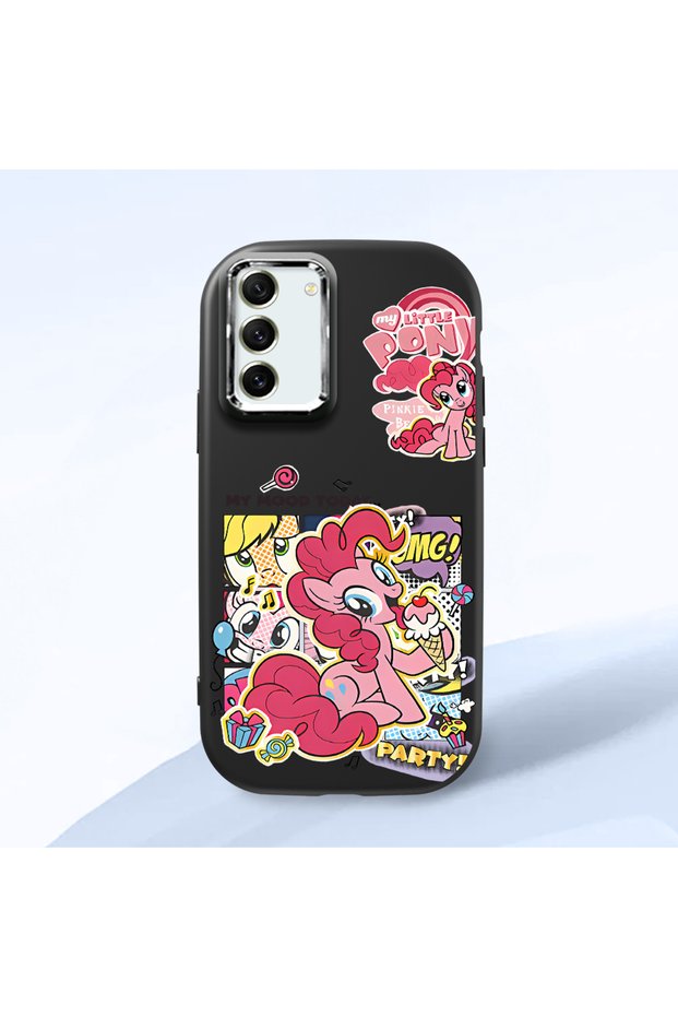 Black Silicone Case Compatible with Samsung Galaxy S21 Fe with Shock-Absorbing Camera Protections