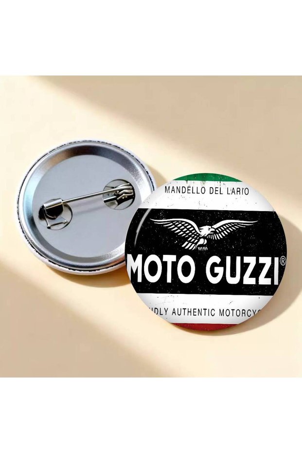 z2 25x25 mm M-Moto G-Guzzi Tinplate Pin Button Custom Anime Role Old-school Brooch Cartoon Collar Ba