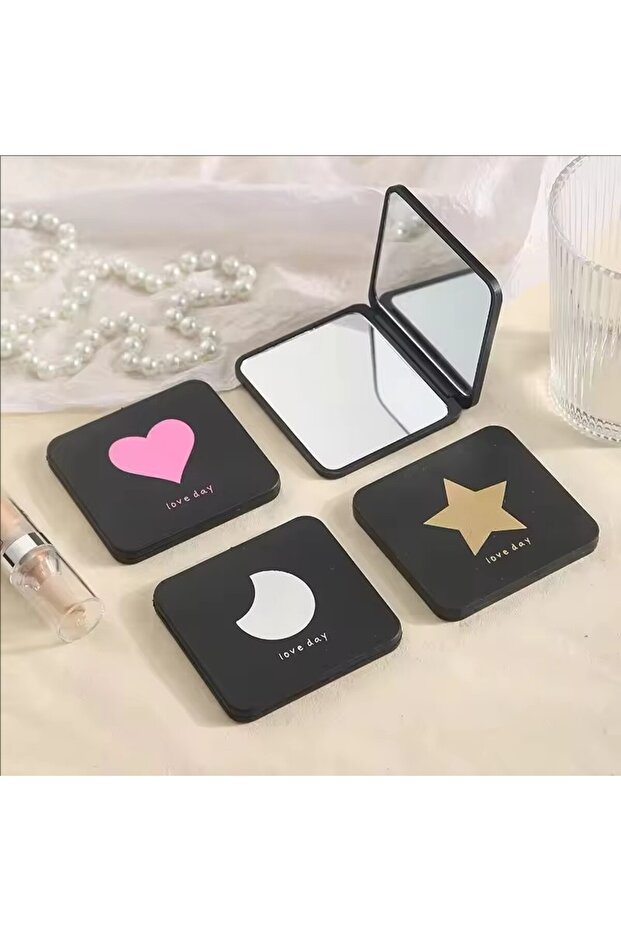 random 1pc Retractable Adjustable Trifold Mirror Self Hairdressing Shaving Makeup Three-fold Mirror