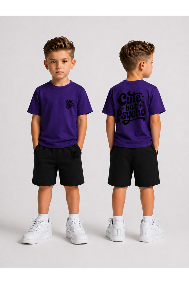 Children's T-Shirt and Shorts Set Printed Cotton Summer Combination