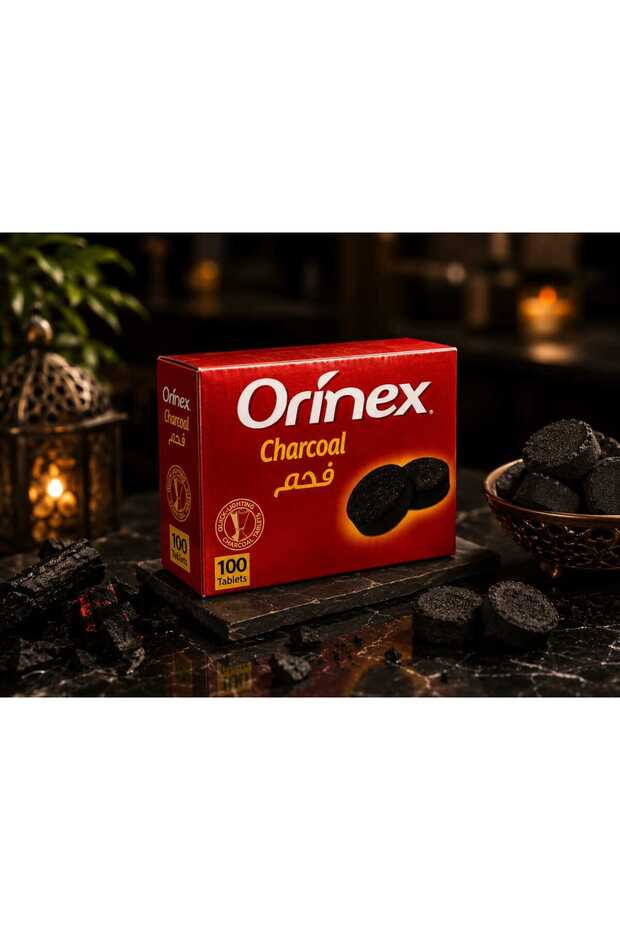 Orenix Coal Discs – Large Round Shisha Coal – Long and Stable Burning – 100 Discs