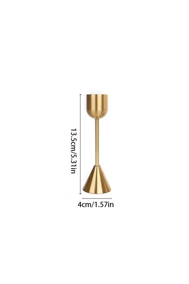 medium size-1PC Luxury Golden Color Metal Candle Holders Candlestick Wedding Table Candle Stand New