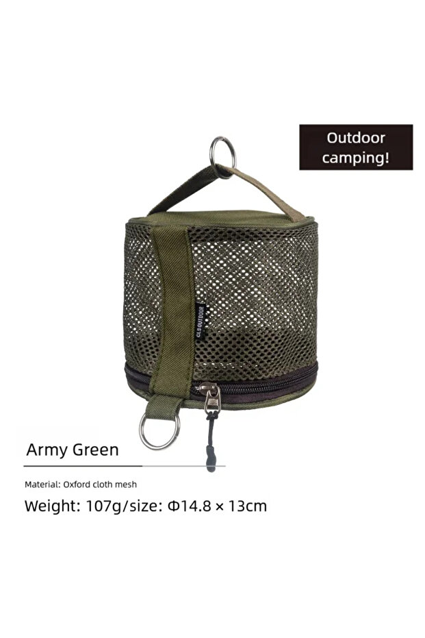 Army Green TARKA Tissue Case Roll Paper Storage Bag With Hook Portable Tissue Holder Tent Hanging Na