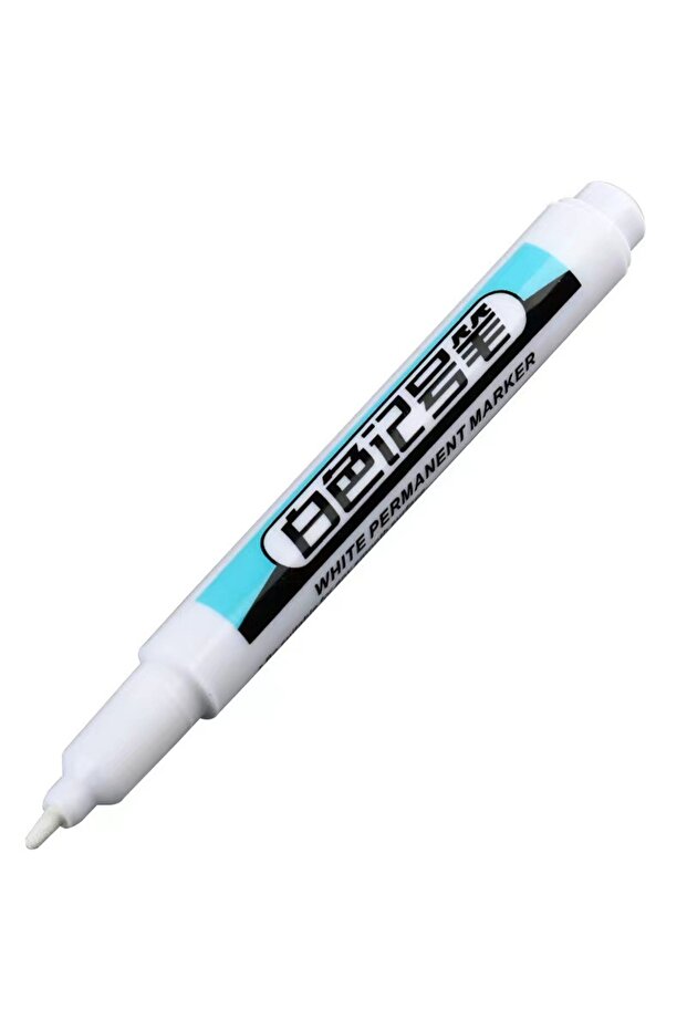 1pcs 1.0mm Nib White Marker Oily Fine Tip Courier Waterproof Non-Fading Advertising Greeting Card Ti