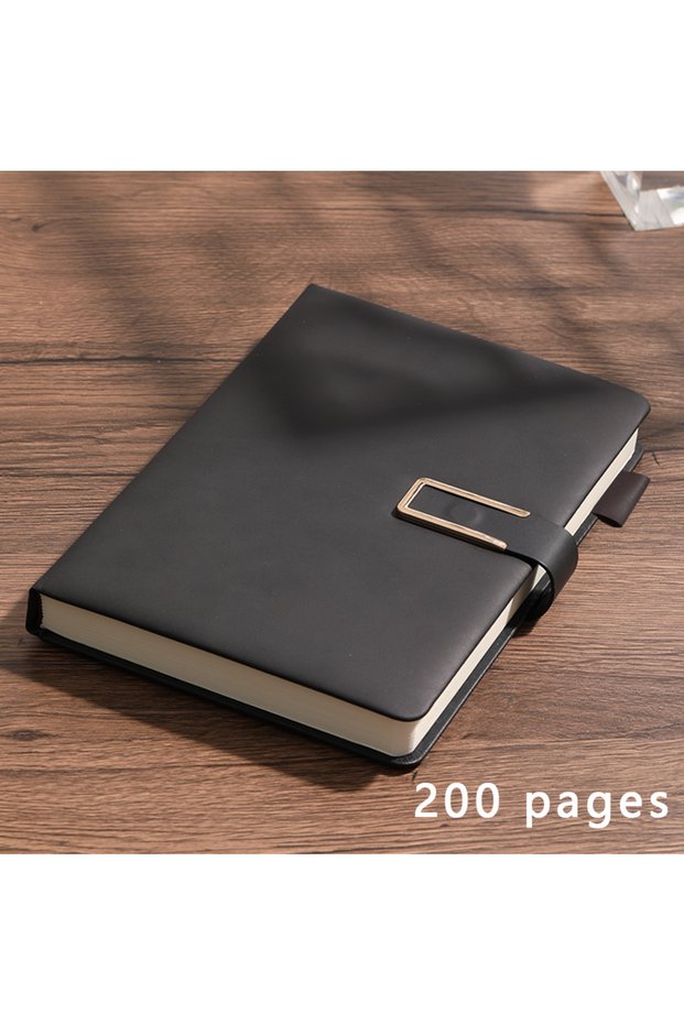 A5 black-200pages Personalized Vintage A5 Leather Notebook Soft Cover Ideal for Business Meetings Co