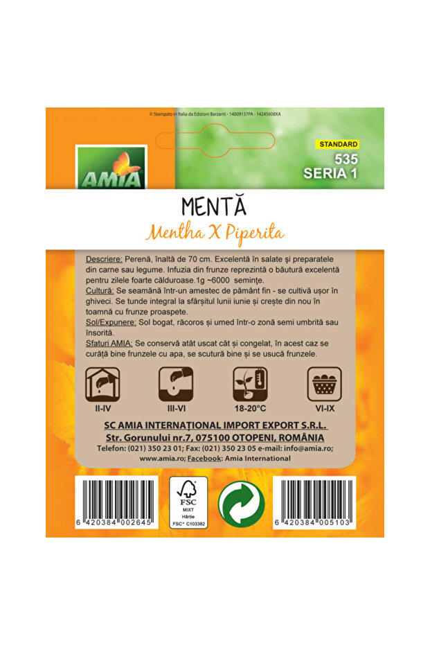 Seminte de menta Amia, 0,1 g - 2