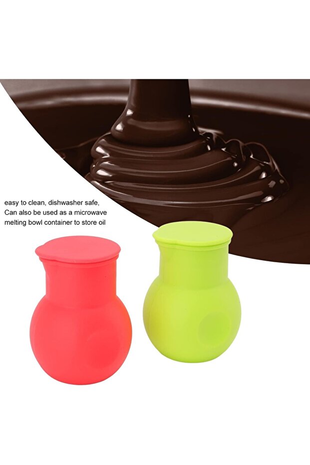 Silk Route - Silicone Chocolate Melting Pot, 2Pcs DIY Candy Maker Candle Wax Baking Heating Container