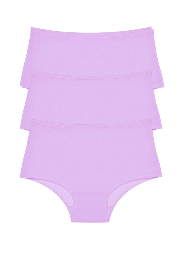 Women's Panties 3-Pack Colorful High-Waisted Flexible Comfortable Gathering-Up Women's Panties