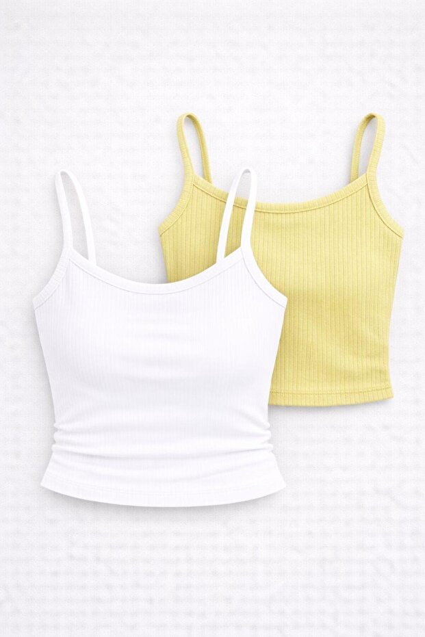 Women's Rope Strap Set of 2 C Cropped Blouse
