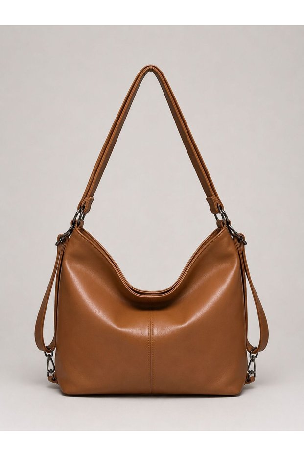 Women's Faux Leather Shoulder and Backpack Multi-Purpose Daily Bag