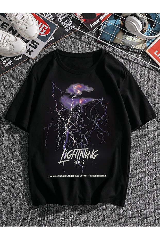 Oversize Minimalist Graphic Printed Short Sleeve T-Shirt