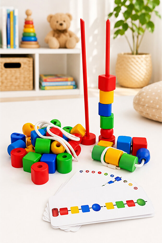Fun Geometric Shapes Color Skill Stringing Game - 3