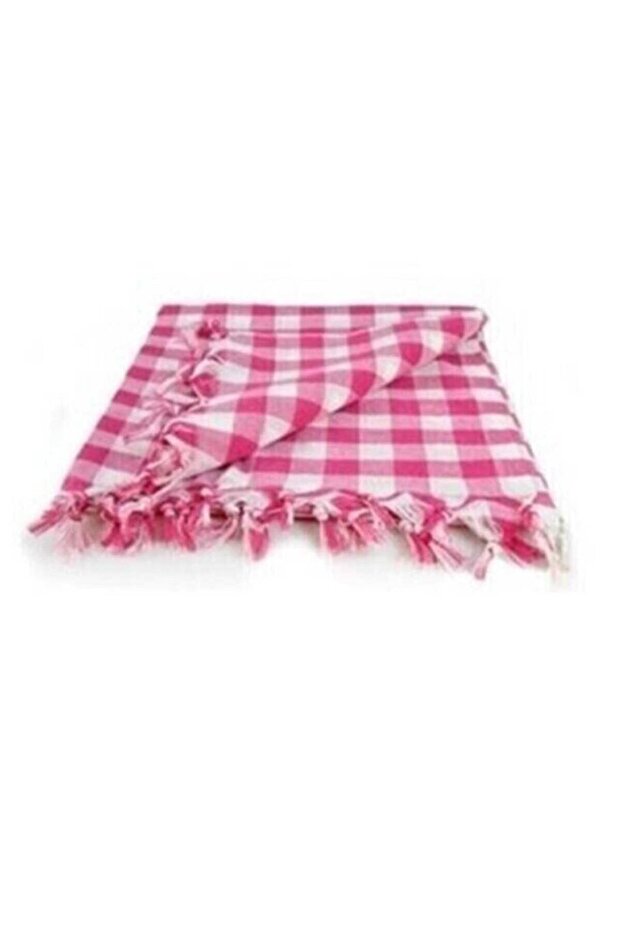 Checkered Fringed Red Table/Picnic/Tablecloth 165X170